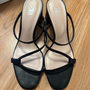 ZARA black sandals size 37